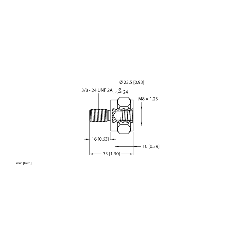 Переходник монтажный Turck MA-M8-3/8-24UNF2A 
