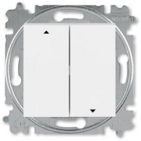 Выключатель жалюзи двухклавишный, с фиксацией, белый/ледяной ABB 2CHH598945A6001