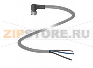 Кабель датчика-исполнительного устройства Female connector V3-WM-BK10M-PVC-U Pepperl+Fuchs Описание оборудованияFemale cordset, M8