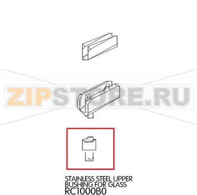 Stainless steel upper bushing for glass Unox XB 603G Stainless steel upper bushing for glass Unox XB 603GЗапчасть на деталировке под номером: 62Название запчасти на английском языке: Stainless steel upper bushing for glass Unox XB 603G