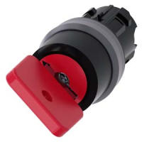АКТУАТОР ПОВОРОТНОГО ПЕРЕКЛЮЧАТЕЛЯ С КЛЮЧОМ O.M.R., 22MM, КРУГЛ., ПЛАСТИК С МЕТАЛЛИЧЕСКИМ ФРОНТАЛЬНЫМ КОЛЬЦОМ, НОМЕР ЗАМКА 73037, ЧЁРНЫЙ / КРАСНЫЙ, С 2 КЛЮЧАМИ, 2 КОММУТАЦИОННЫХ ПОЛОЖЕНИЯ: O <I, БЕЗ ФИКСАЦИИ, УГОЛ ПОВОРОТА РУКОЯТКИ 45 ГРАД.: 10:30Ч./12Ч.,
