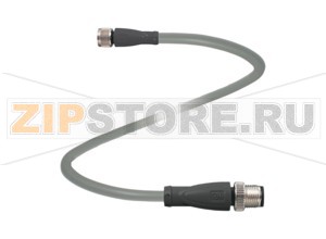 Кабель датчика-исполнительного устройства Connection cable V3-GM-2M-PUR-ABG43-V1-G Pepperl+Fuchs Описание оборудованияConnection cable, M8 to M12, PUR cable, 3-pin