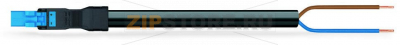 pre-assembled connecting cable; B2ca; Plug/open-ended; 2-pole; Cod. I; 1 m; 1,50 mm; blue Wago 891-8282/216-101 Protected against mismating and maintenance-freeLow profile with 4.4 mm pole spacing...