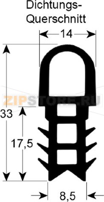 Door seal, complete frame 625x480mm  OS/ 