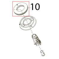 Burner cover 9 KW Tecnoinox PC105G7