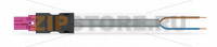 pre-assembled connecting cable; Eca; Plug/open-ended; 2-pole; Cod. B; Control cable 2 x 1.0 mm; 2 m; 1,00 mm; pink Wago 771-8992/205-207