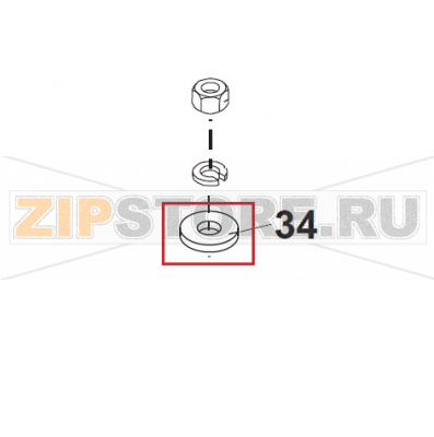 Washer for Safety Guard Plastic Bear Varimixer AR40 VL-1S                                                               Washer for Safety Guard Plastic Bear Varimixer AR40 VL-1SЗапчасть на сборочном чертеже под номером: 34Название запчасти на датском&nbsp;языке: Washer for Safety Guard Plastic Bear Varimixer AR40 VL-1S