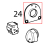 Grey under knob Tecnoinox FR4FE7
