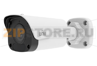 Uniview IPC2124SR3-ADPF40M-F Видеокамера IP Уличная цилиндрическая: фикс. объектив 4,0мм, 4MP, Smart IR 30m, Mic, WDR 120dB, Ultra 265/H.264/MJPEG, Smart функции, MicroSD, PoE, IP67 