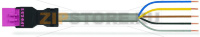 pre-assembled connecting cable; Eca; Plug/open-ended; 5-pole; Cod. B; 1 m; 1,50 mm; pink Wago 891-8995/206-107