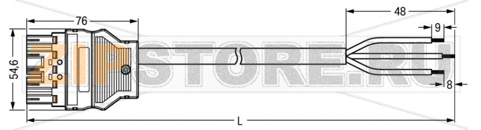 pre-assembled connecting cable; Eca; Plug/open-ended; 5-pole; Cod. I; H05VV-F 3G 1.5 mm; 8 m; 1,50 mm; blue Wago 771-5001/155-000 Protected against mismating and maintenance-freeAdditional variable coding is possible....