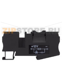 КЛЕММА С ПРЕДОХРАНИТЕЛЕМ С LED, 12V DC 4 MM2 ПРУЖИННОЕ ПОДСОЕДИНЕНИЕ, ШИРИНА: 8.2 MM, ЧЕРНАЯ Siemens 8WH2000-1BG28