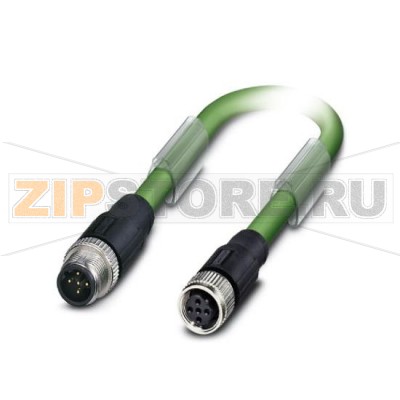 Системный кабель шины Phoenix Contact SAC-5P-M12MSB/ 4,45-900/M12FSB INTERBUS, 5-полюсн., PUR без галогенов, зеленый RAL 6017, экранирован., Штекеры прямое M12, B-кодирование, к Гнездо прямое M12, B-кодирование, Длина кабеля: 4,45 м.Минимальный заказ: 25 шт.Упаковка: 1 шт.