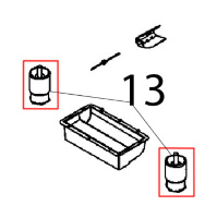 Piede inox comp. NSF 100-130 Angelo Po FX101G2