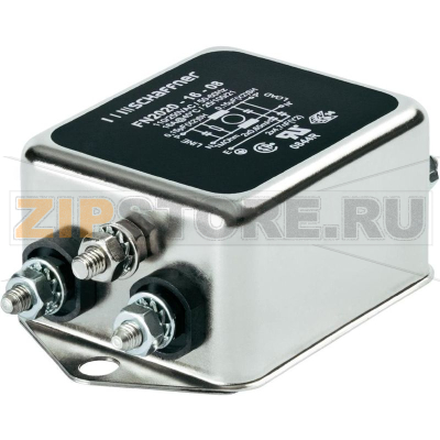 Фильтр 1 А, 250 В/AC, 12 мГн, 64x29.3 мм, 1 шт Schaffner FN 2020-1-06 
