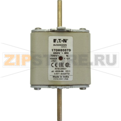 Предохранитель, 1600 A, AC 690 В, 200 кА, DIN 3, aR, DIN, IEC Eaton FUSE 1600A 690V aR DIN 3 HSDNH 