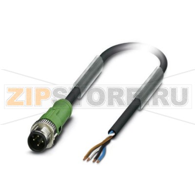 Кабель для датчика / исполнительного элемента Phoenix Contact SAC-4P-MS/ 1,5-PUR SCO 4-полюсн., PUR без галогенов, темно-серый RAL 7021, Штекеры прямое M12-SPEEDCON, А-кодирование, к свободный конец, Длина кабеля: 1,5 м.Минимальный заказ: 1 шт.Упаковка: 1 шт.