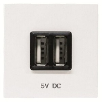 USB-переходник, 2М, 2х750 мА, 1х1500 мА, альпийский белый ABB 2CLA228500N1101