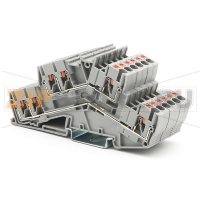 Клемма проходная Push-in, серая CHIKU RPVTT 2,5S-TWIN