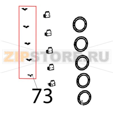 Fascetta richco 140x4 con clip Unox XBC 1005E Fascetta richco 140x4 con clip Unox XBC 1005EЗапчасть на деталировке под номером: 73