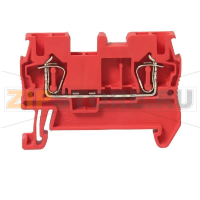 Клемма проходная, пружинная, красная CHIKU RNS 2,5 RD