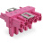 T-distribution connector; 5-pole; Cod. B; 1 input; 2 outputs; 3 locking levers; for flying leads; pink Wago 770-1743/080-000 - T-distribution connector; 5-pole; Cod. B; 1 input; 2 outputs; 3 locking levers; for flying leads; pink Wago 770-1743/080-000