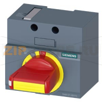 front mounted rotary operator emergency-off IEC IP30/40 accessory for: 3VA5 125 Siemens 3VA9137-0EK15