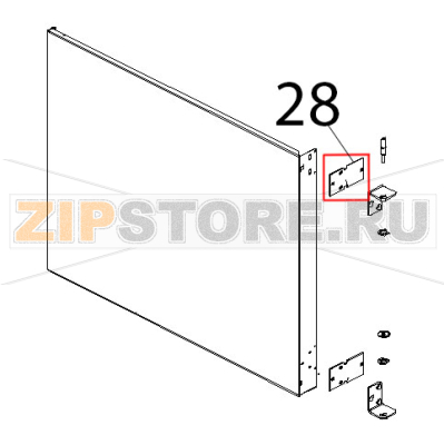 Controstaffa porta Unox XB 403G Controstaffa porta Unox XB 403GЗапчасть на деталировке под номером: 28