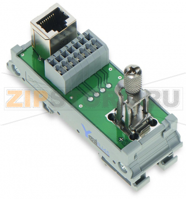 Интерфейсный модуль; RJ-45; с контактами питания; Клеммные колодки для печатных плат; Кат. 5; в монтажном держателе; с экранированным соединением; с зажимной скобой для экрана; 1,50 mm Wago 289-178 