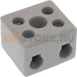 TERMINAL BLOCK 2 POLES PORCELAINE 