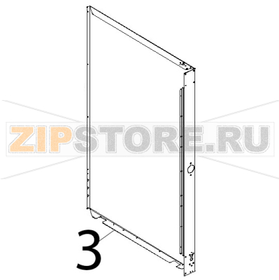 Fianco DX inox Unox XBC 804 Fianco DX inox Unox XBC 804Запчасть на деталировке под номером: 3