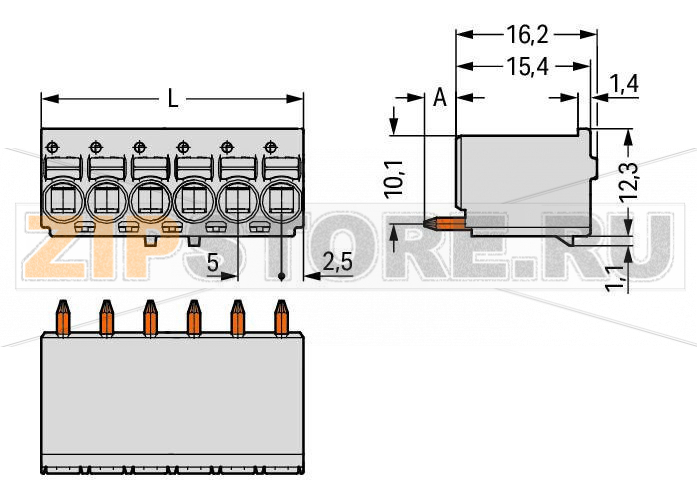 1-conductor THR female header; 1.4 mm O solder pin; прямые; 2,5 мм; Шаг контактов 5 мм; 5-пол.; светло-серые Wago 2092-1175/200-000 Универсальное соединение для всех типов проводниковПростой монтаж одножильных проводников и многожильных проводников с наконечником путем вставкиПростая в использовании конструкция не требует применения специальных инструментовВозможность выполнения монтажа как в соединенном, так и в разъединенном состоянииВстроенные тестовые порты для тестирования параллельно вводу проводникаПрямые или угловые луженые контакты заводской установки для горизонтального или вертикального монтажа на печатные платы...