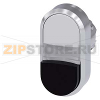 АКТУАТОР ДВОЙНОЙ КНОПКИ С ВОЗМОЖНОСТЬЮ ПОДСВЕТКИ, 22MM, КРУГЛ., ГЛЯНЦЕВЫЙ МЕТАЛЛ, КНОПКИ: БЕЛАЯ (ПЛОСКАЯ), ЧЁРНАЯ (ВЫСТУПАЮЩАЯ) Siemens 3SU1051-3BB61-0AA0