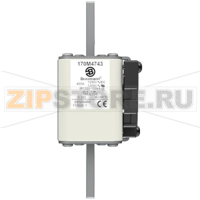 Предохранитель, 400 A, AC 1250 В, 100 кА, size 1, 53x69x160 мм, aR, IEC UL Eaton FUSE 400A 125 