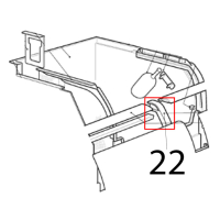 Door frame, left side Scotsman AF 124