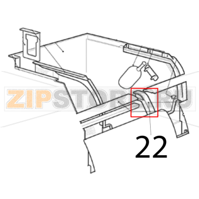 Door frame, left side Scotsman AF 124 Door frame, left side Scotsman AF 124Запчасть на деталировке под номером: 22