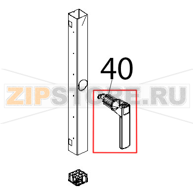Impugnatura maniglia Unox XBC 404 Impugnatura maniglia Unox XBC 404Запчасть на деталировке под номером: 40
