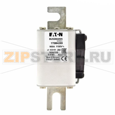 Предохранитель, 900 A, AC 550 В, 200 кА, DIN 1, 53x69x138 мм, aR, DIN, IEC Eaton FUSE 900A 550V 