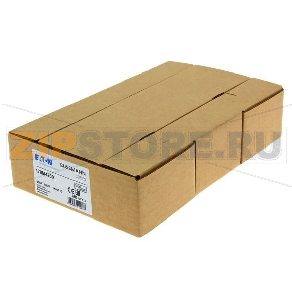 Предохранитель, 900 A, AC 550 В, 200 кА, DIN 1, 53x69x138 мм, aR, DIN, IEC Eaton FUSE 900A 550V 