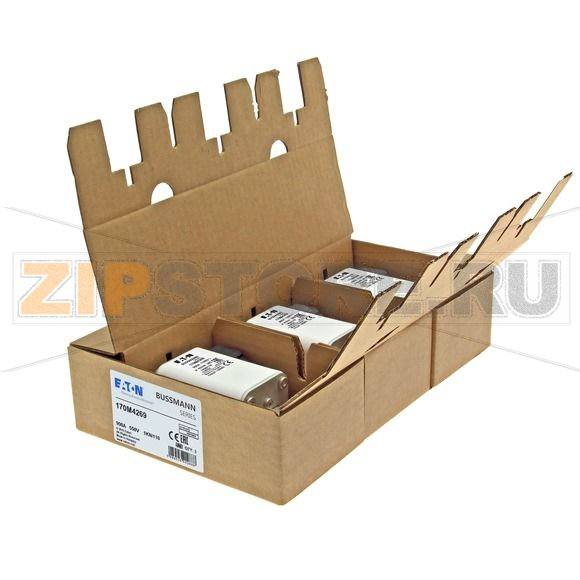 Предохранитель, 900 A, AC 550 В, 200 кА, DIN 1, 53x69x138 мм, aR, DIN, IEC Eaton FUSE 900A 550V 