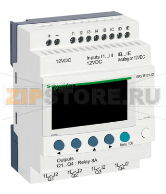 Реле компактное 12 В, 12 вх/вых Schneider Electric SR2B121JD 