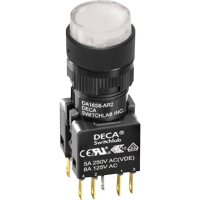 Кнопка 250 В/AC, 5 А, 1 x выкл/вкл, без фиксации, IP65, 1 шт DECA ADA16S6-MR1-B2CW