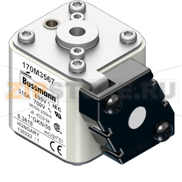Предохранитель, 315 A, AC 690 В, 200 кА, size 1, 45x59x51 мм, aR, IEC UL Eaton FUSE 315A 690V 
