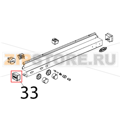 Tappo SX cruscotto comandi in plastica L.M. manual Unox XF 183 Tappo SX cruscotto comandi in plastica L.M. manual Unox XF 183Запчасть на деталировке под номером: 33