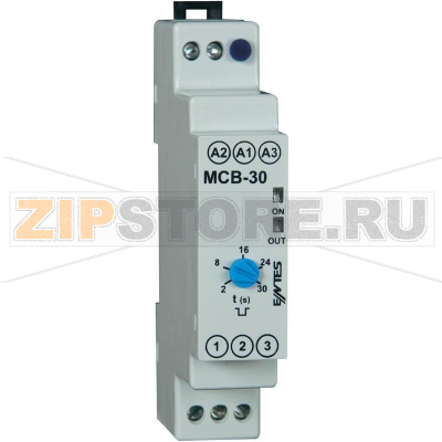 Реле времени 230 В/AC, 24 В/DC, 24 В/AC, 2-20 с, 1 шт Entes MCB-30 