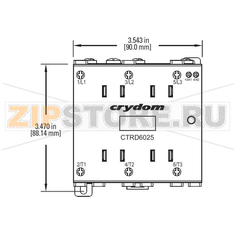 Реле твердотельное 5 А, трехфазное, 600 В/AC, 1 шт Crydom CTRD6025-10 