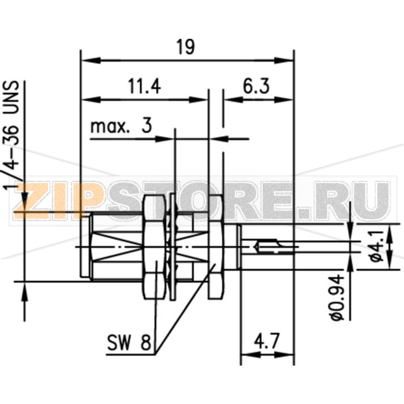 Разъем SMA, 50 Ом, 1 шт Telegärtner J01151A0891 
