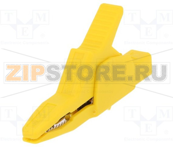 Зажим 30 мм, 34 A, 300 В, тип: крокодил, желтый Hirschmann AK 2 B 2540 GE 