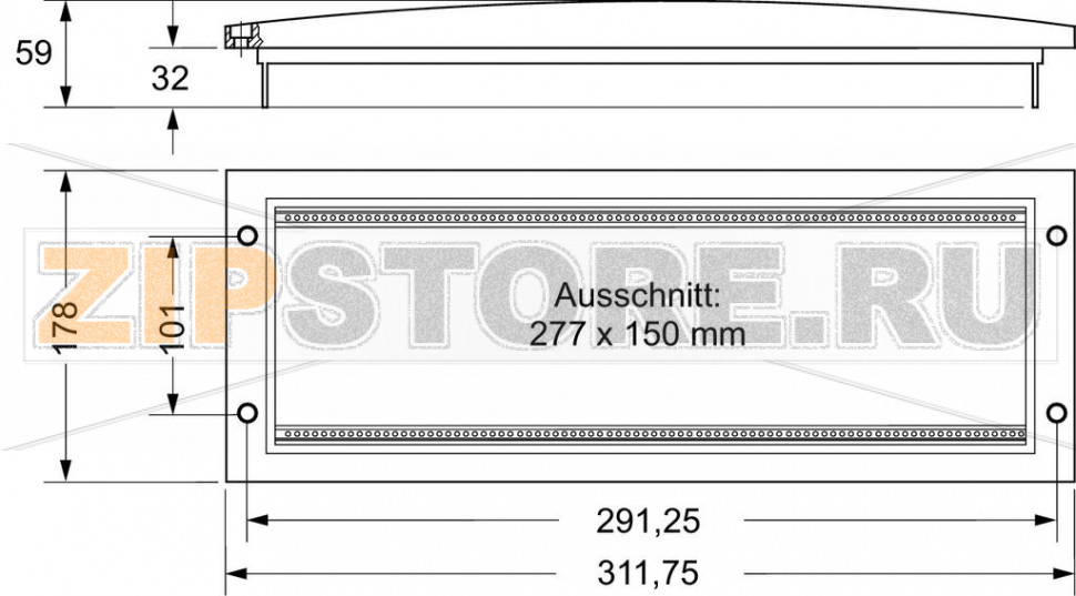 Рама держателя RTR4050S 4 HE, 50TE Wago 2852-7516 