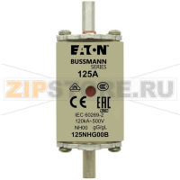 Предохранитель, 125 A, AC 500 В, 120 кА, NH00, gL/gG, IEC Eaton NH FUSE 125A 500V GG/GL SIZE 00